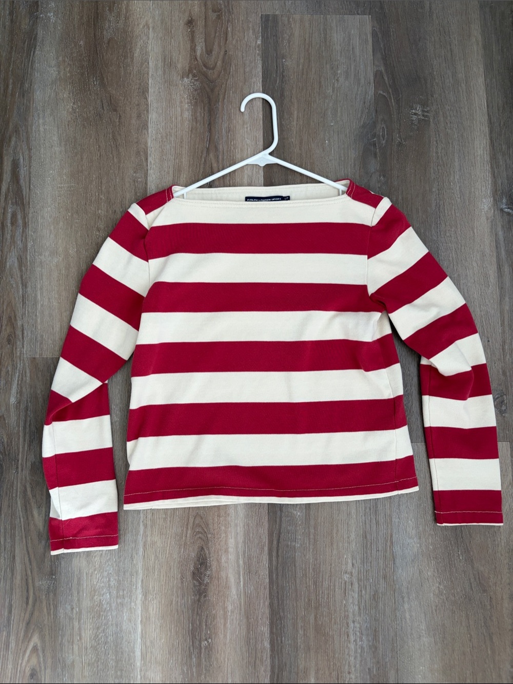 Polo by Ralph Lauren Red & Cream Striped Long-Sleeve Top